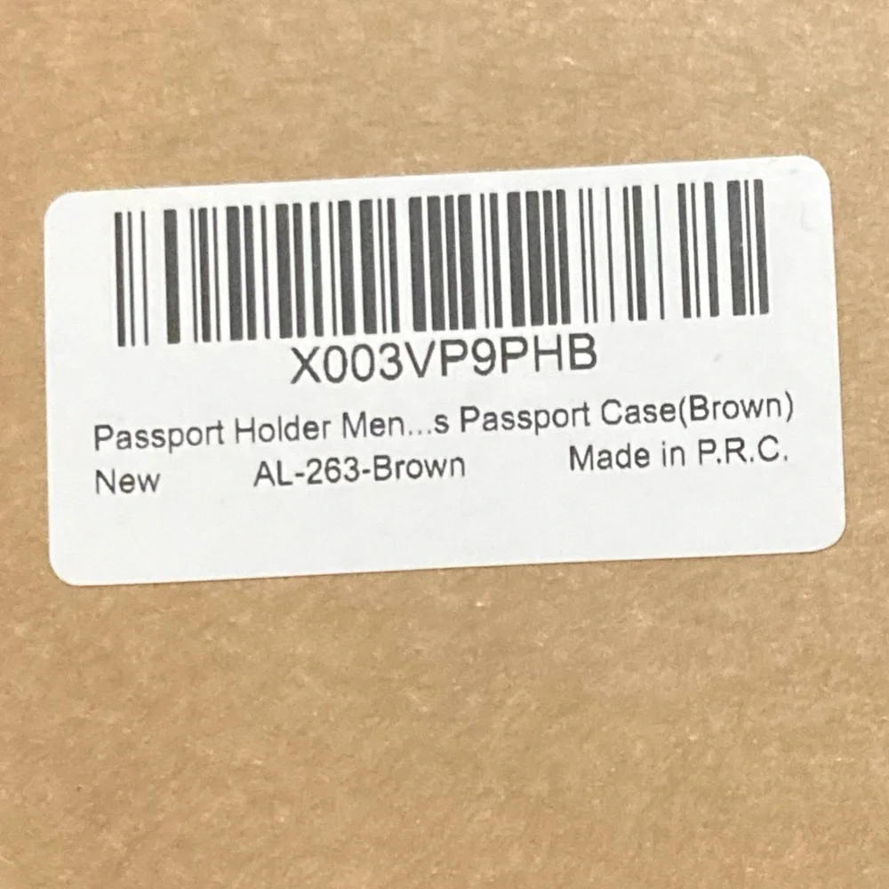 Passport Men’s Case Genuine Leather Color Brown